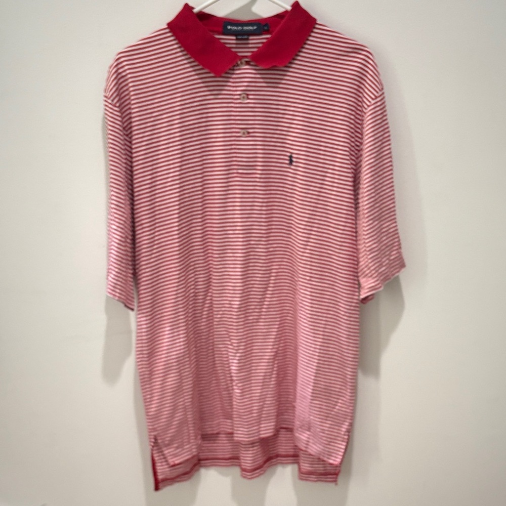 Classic Red Striped Polo Shirt